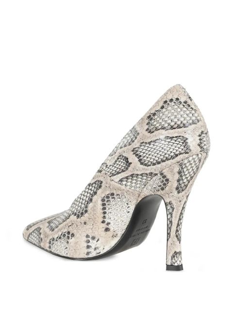 Magda Butrym snakeskin-effect heeled pumps - Neutrals