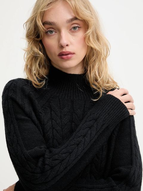 Answear.LAB sweter z kaszmirem damski kolor czarny z półgolfem - zdjęcie produktu nr 2