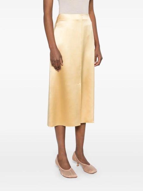 Altuzarra satined midi skirt - Yellow - zdjęcie produktu nr 2