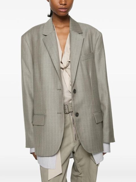 Acne Studios pinstripe-pattern layered blazer - Grey