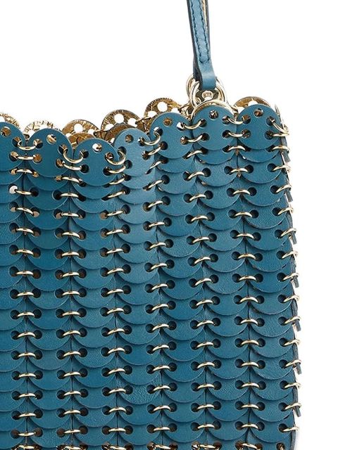 Rabanne Linked leather shoulder bag - Blue - zdjęcie produktu nr 2