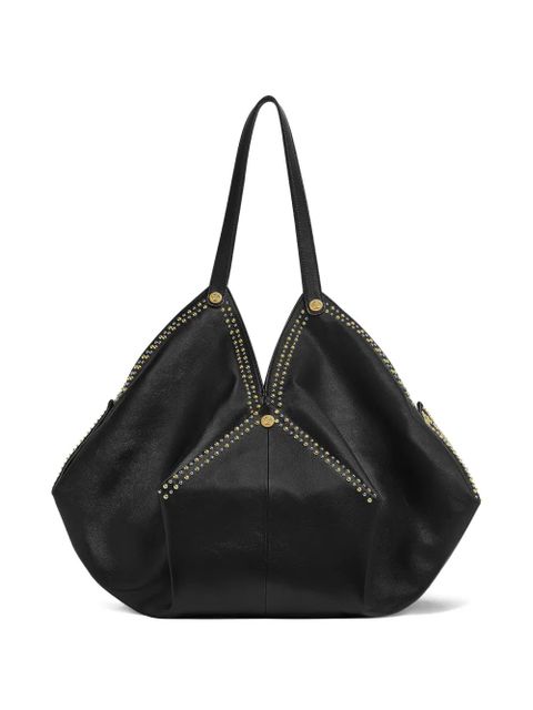 Versace large Protea leather shoulder bag - Black