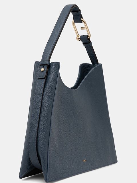 Furla torebka skórzana kolor niebieski WB01246.HSF000.GU000 - zdjęcie produktu nr 2