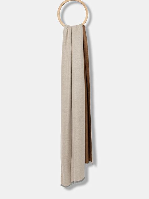 MAX&Co. szalik damski kolor beżowy gładki 2526546017200 - zdjęcie produktu nr 1