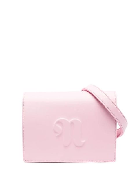Nanushka debossed-logo flap shoulder bag - Pink - zdjęcie produktu nr 1