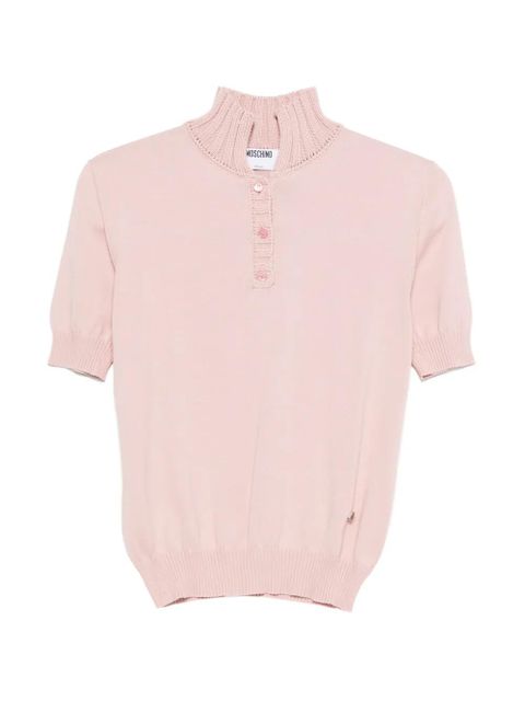Moschino buttoned short-sleeve polo top - Pink - zdjęcie produktu nr 1