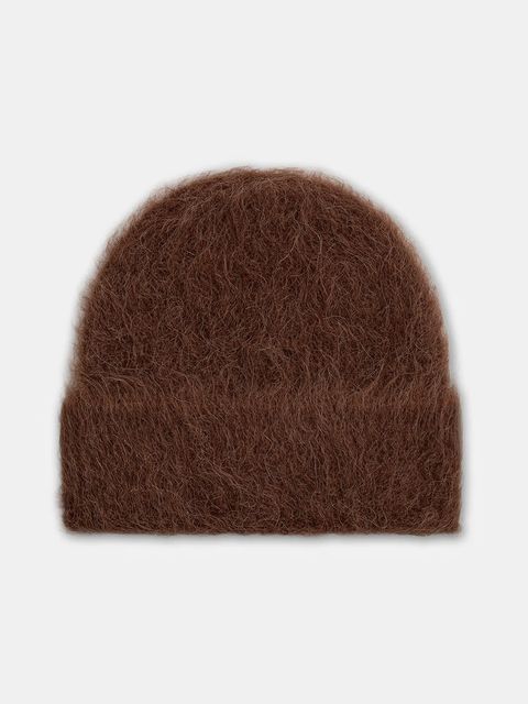 Answear.LAB czapka kaszmirowa kolor brązowy - zdjęcie produktu nr 1