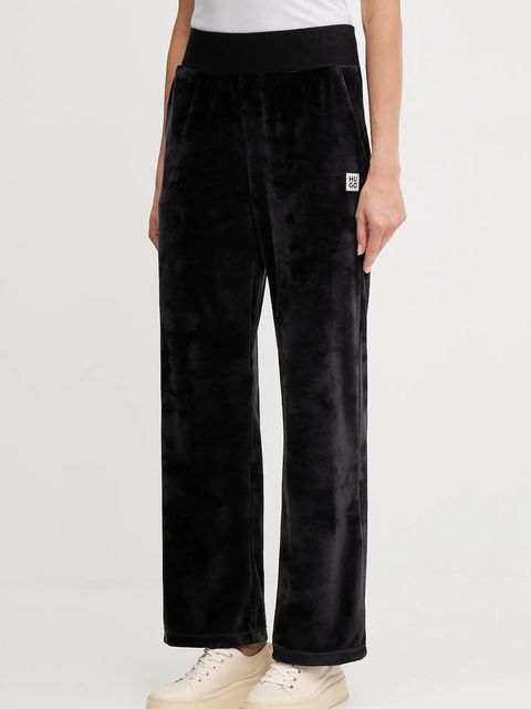 HUGO spodnie dresowe damskie kolor czarny gładkie 50549812 - zdjęcie produktu nr 1