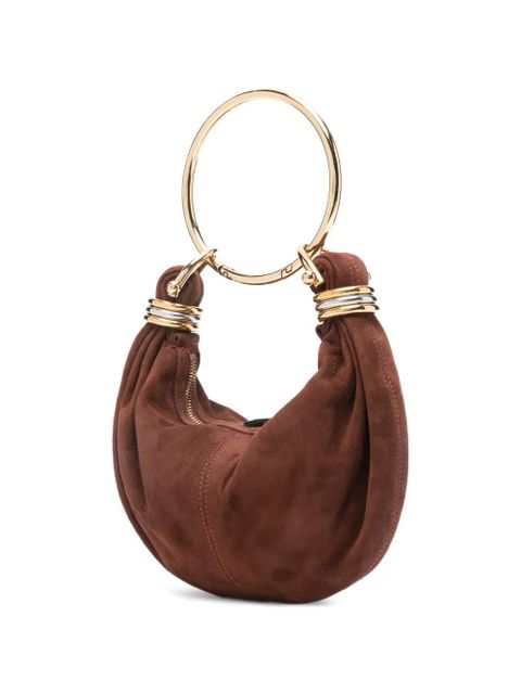 Chloé mini Bracelet Hobo suede bag - Brown