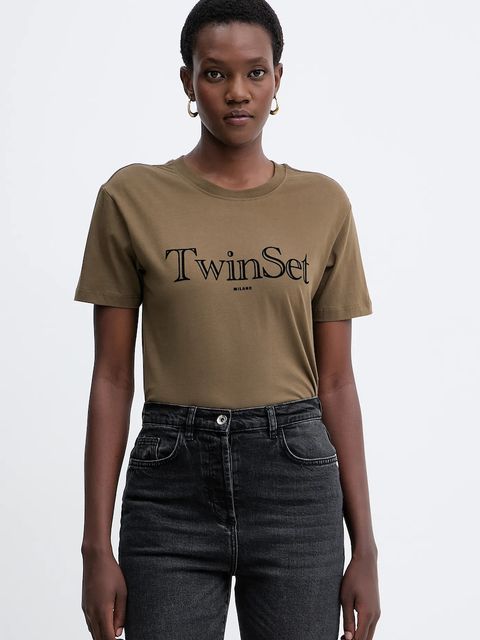 Twinset t-shirt bawełniany - zdjęcie produktu nr 1