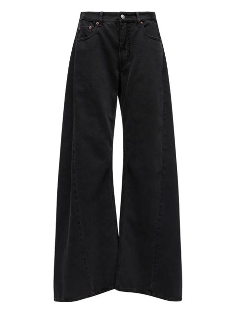 MM6 Maison Margiela five-pocket draped jeans - Black - zdjęcie produktu nr 1