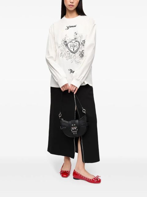 GANNI graphic-print sweatshirt - White