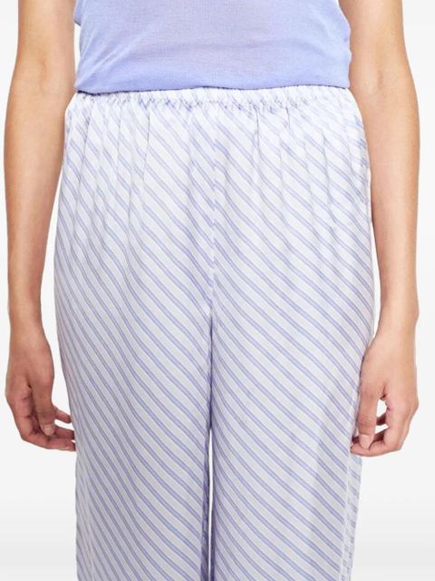 American Vintage Bovalow striped wide-leg trousers - Blue