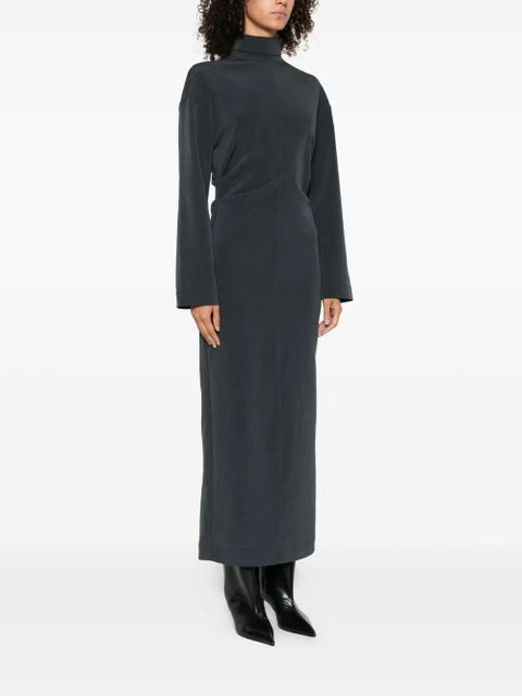 Nanushka draped turtleneck maxi dress - Blue