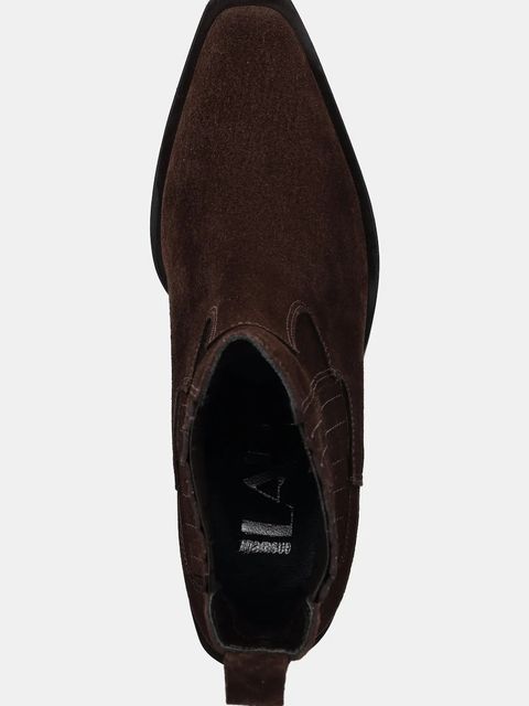 Answear.LAB sztyblety zamszowe kolor brązowy na słupku