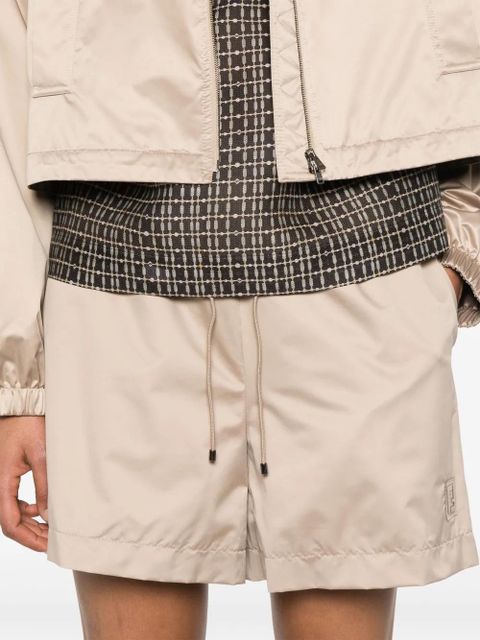 FENDI logo-patch shorts - Neutrals