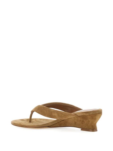 Le Monde Beryl thong wedge sandals - Neutrals