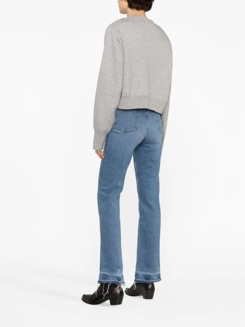 ROTATE BIRGER CHRISTENSEN Firm embellished organic cotton sweatshirt - Grey