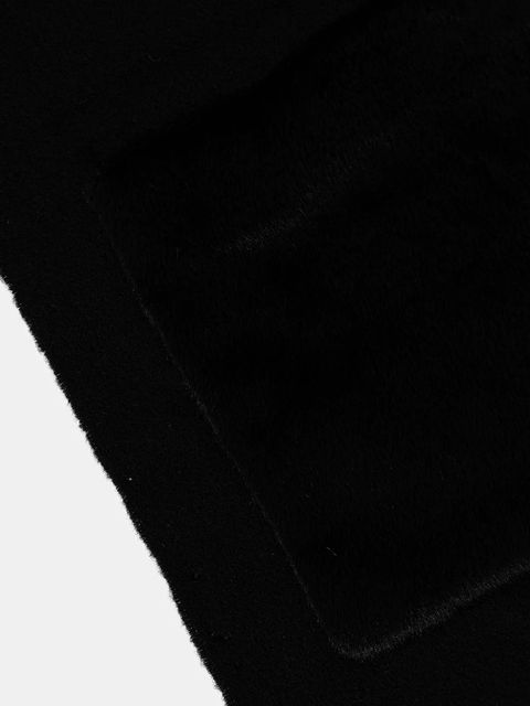 BOSS szalik z dodatkiem wełny damski kolor czarny gładki 50552112 - zdjęcie produktu nr 2