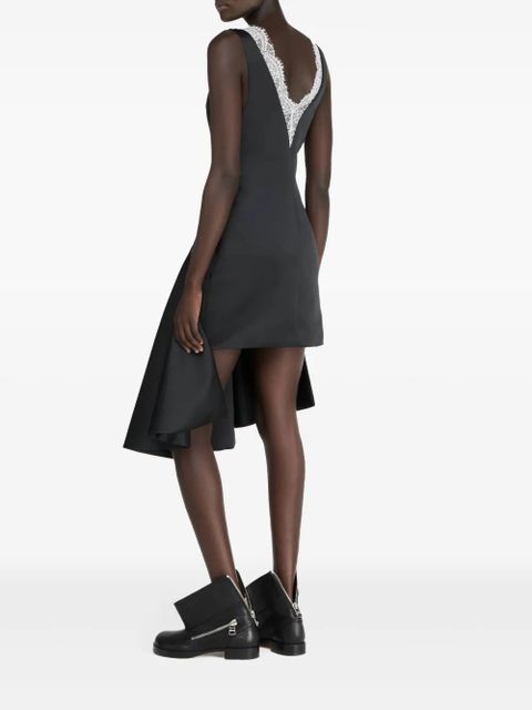 JW Anderson draped-hem V-neck dress - Black