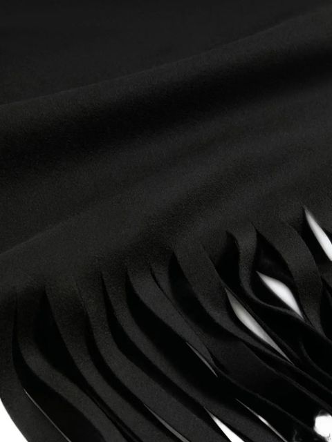 Sportmax fringed wool scarf - Black