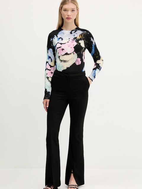 Desigual sweter NENUFAR LACROIX damski kolor czarny lekki 25WWJF46 - zdjęcie produktu nr 2