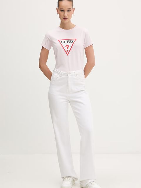 Guess Jeans t-shirt basic damski - zdjęcie produktu nr 1