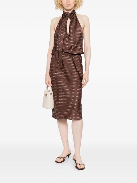 Posse Phoebe polka-dot pattern midi dress - Brown - zdjęcie produktu nr 2