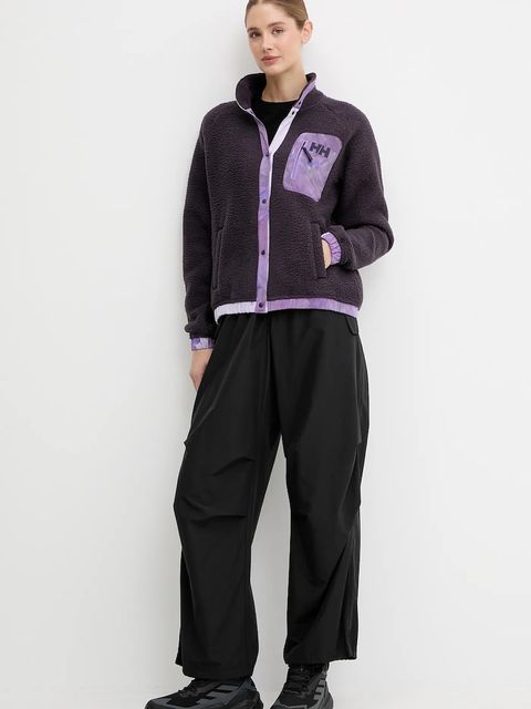 Helly Hansen bluza polarowa IMPERIAL damska kolor fioletowy gładka 63372