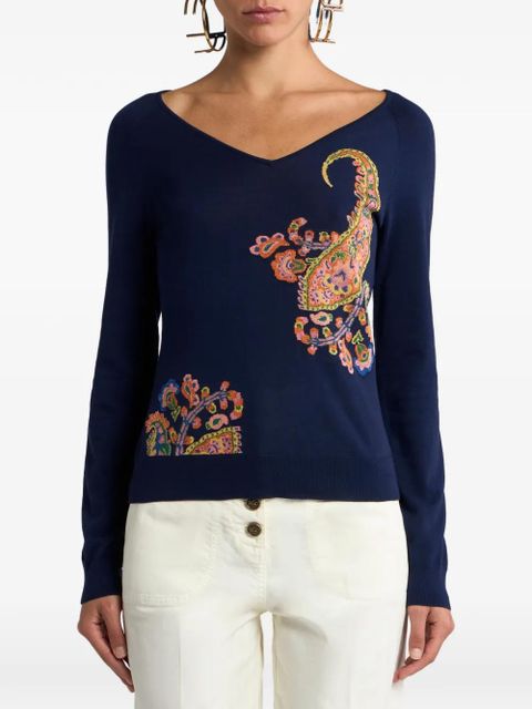 ETRO jacquard inlay top - Blue - zdjęcie produktu nr 2