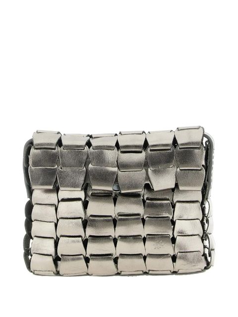 DRAGON DIFFUSION Link leather cross body bag - Silver