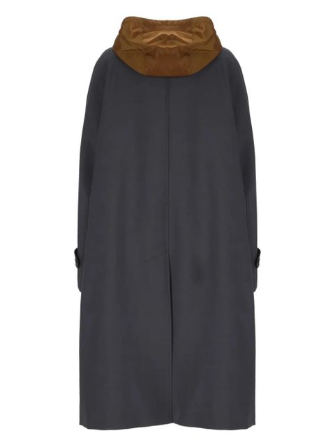 Miu Miu hooded buttoned coat - Black