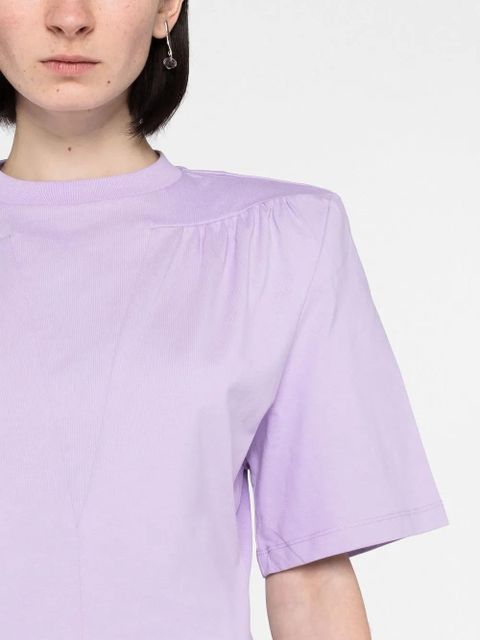 The Attico Jewel cut-out cotton T-shirt - Purple