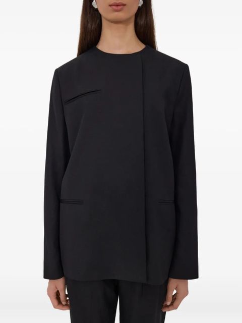 LouLou de Saison Bono asymmetric welt pocket jacket - Black