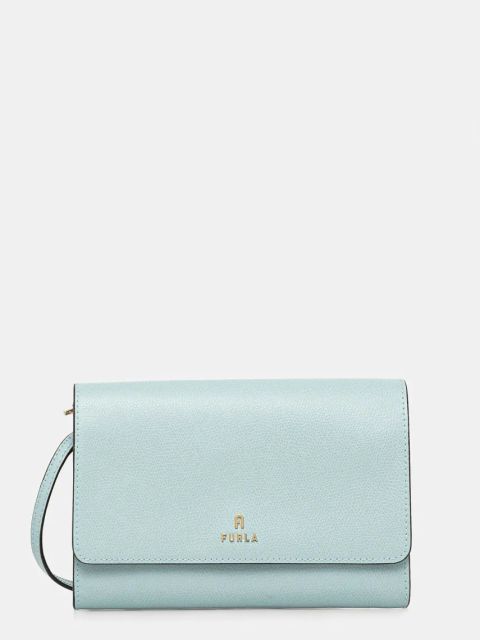 Furla torebka skórzana kolor turkusowy WE00675.ARE000.AQ0001007