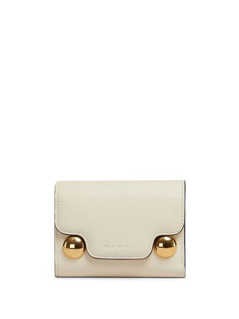 Marni Trunkaroo tri-fold leather wallet - Neutrals - zdjęcie produktu nr 1