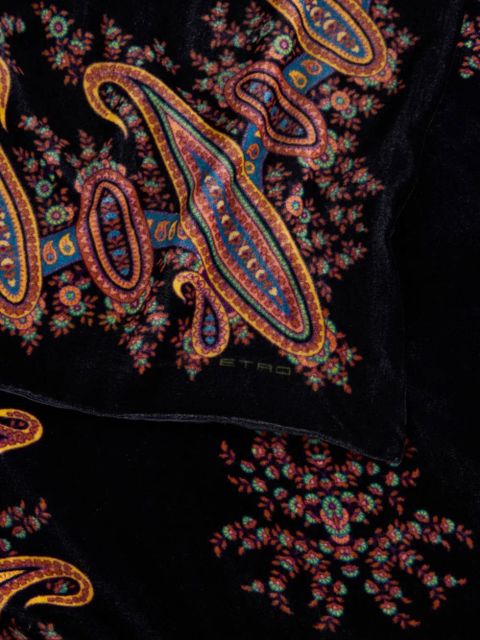 ETRO fringed paisley-print scarf - Black