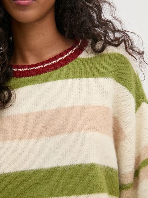 Stine Goya sweter z domieszką wełny damski kolor beżowy SG-PS25-K021-2328