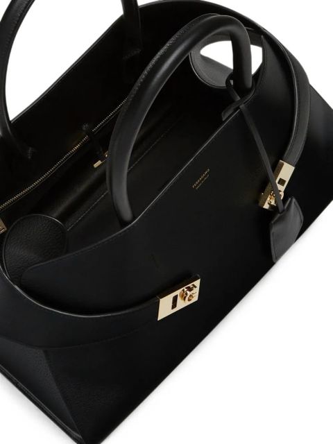Ferragamo Hug leather tote bag - Black