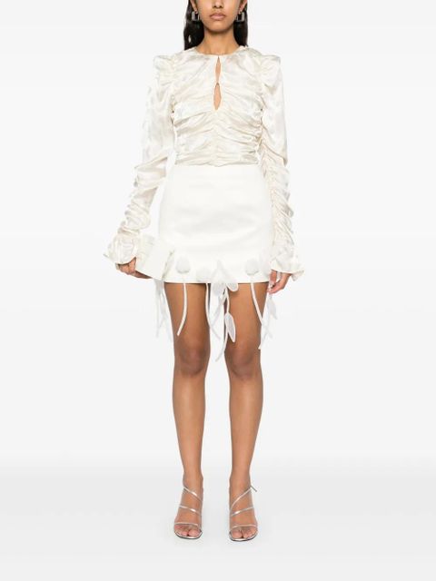 ROTATE BIRGER CHRISTENSEN 3D lily mini skirt - White - zdjęcie produktu nr 2