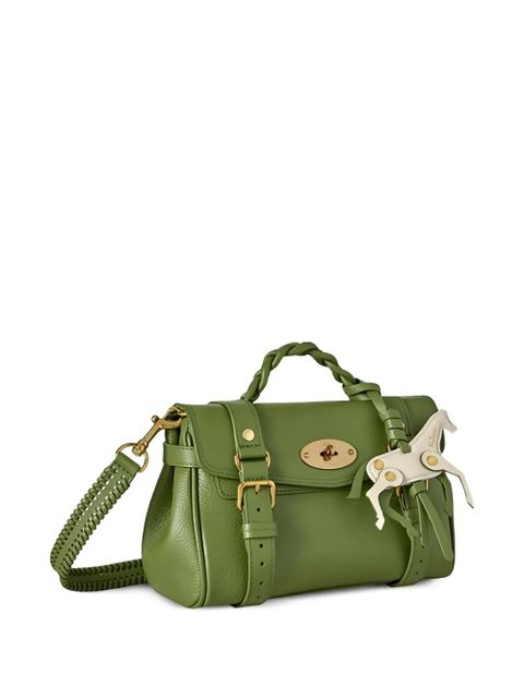 Mulberry Mini Alexa horse charm crossbody bag - Green
