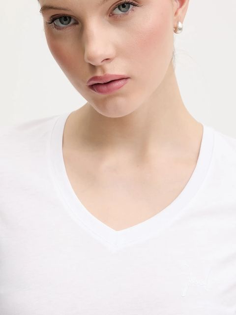 Joop! t-shirt bawełniany damski kolor biały 30049368