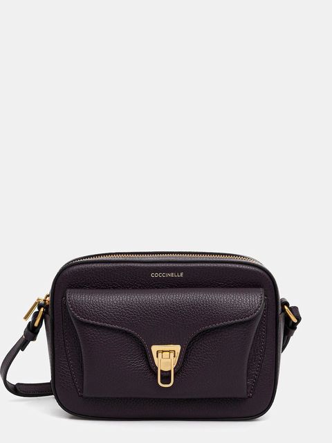 Coccinelle torebka skórzana kolor fioletowy E1 MF6 15 02 01 - zdjęcie produktu nr 1