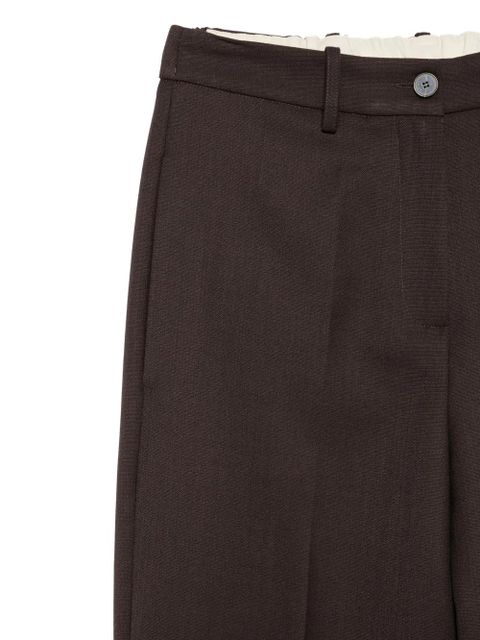 Alysi pleated wool trousers - Brown