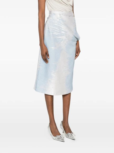 Diesel belt brushstroke skirt - Blue