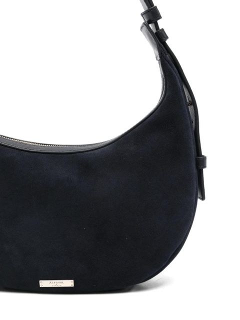 Aspinal Of London Hudson crescent shoulder bag - Blue