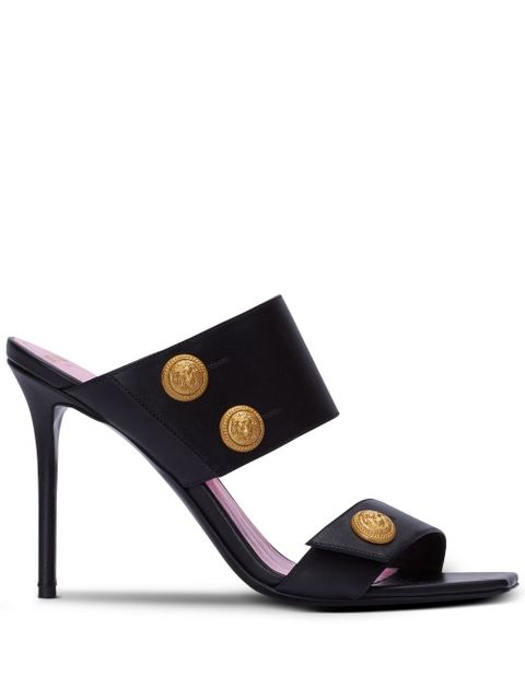 Balmain button-fastening leather sandals - Black - zdjęcie produktu nr 1
