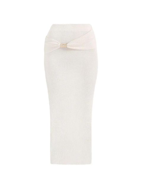 Manière De Voir Amy draped hardware-detail maxi skirt - Neutrals - zdjęcie produktu nr 1