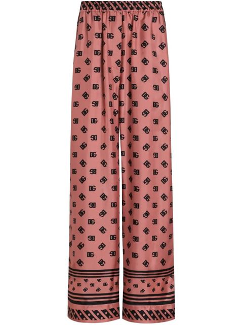 Dolce & Gabbana DNA logo-print palazzo pants - Pink - zdjęcie produktu nr 1