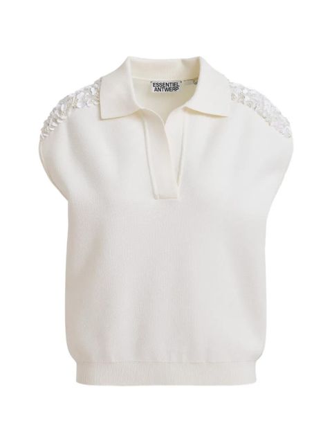 Essentiel Antwerp sequin-detail top - White - zdjęcie produktu nr 1